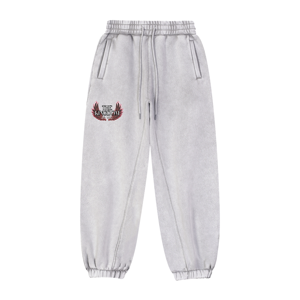 Kingdom Awaits Fleeced Joggers- Light Grey