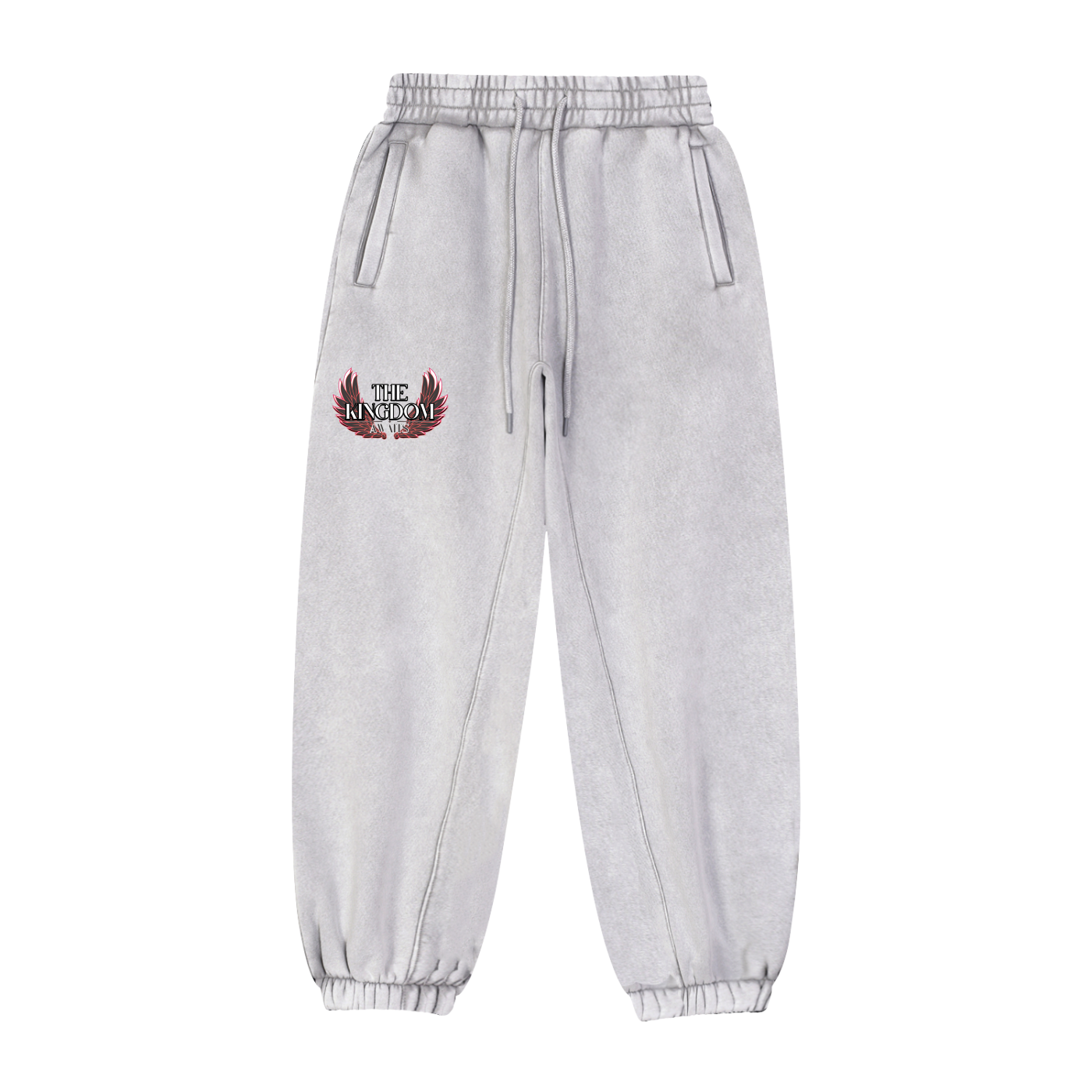 Kingdom Awaits Fleeced Joggers- Light Grey