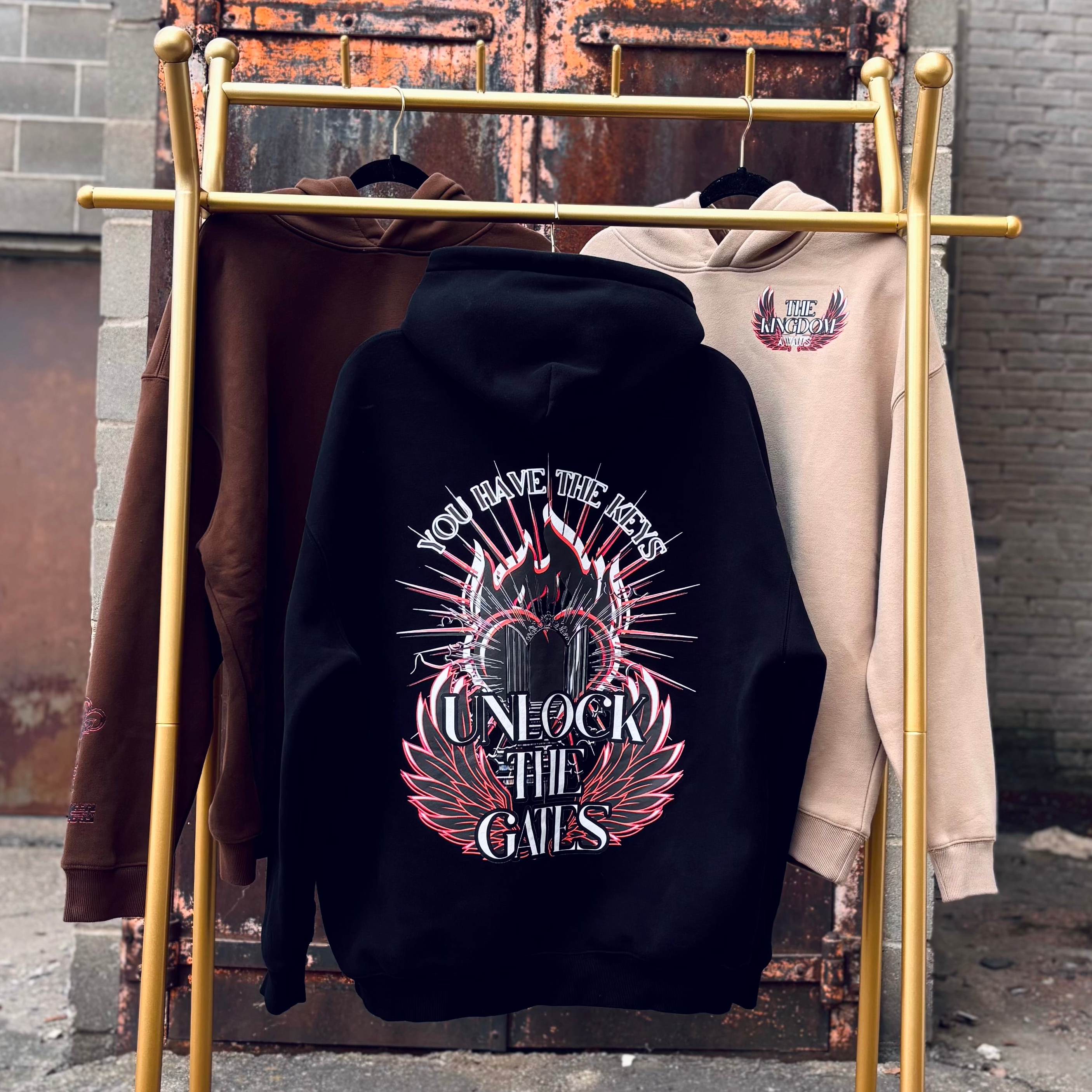 The Kingdom Awaits Fleeced Hoodie- Black