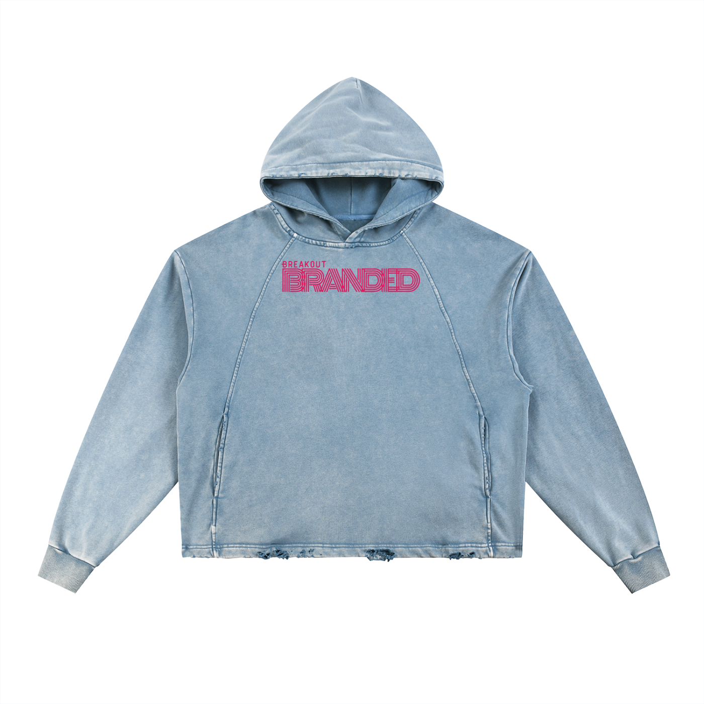 Leave A Mark - Vintage Washed Frayed-Hem Hoodie