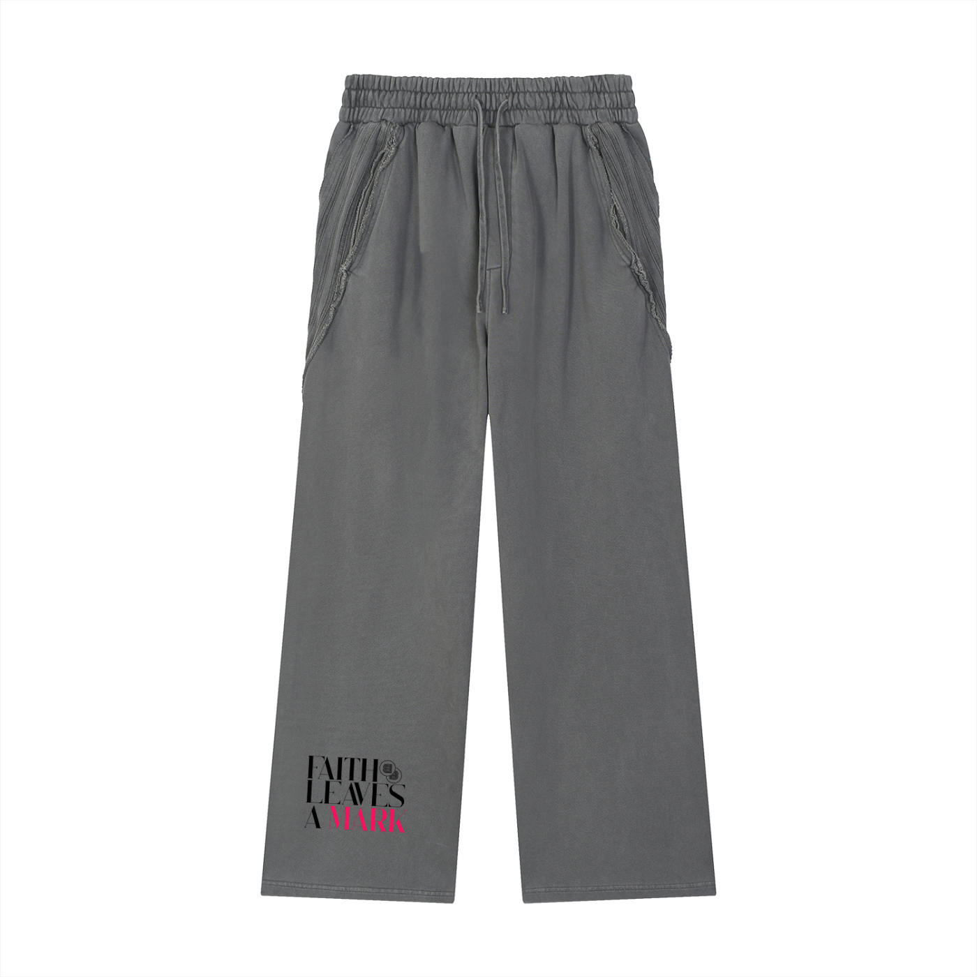 Faith Leaves A Mark Wide Leg Lounge Pants- Dark Gray
