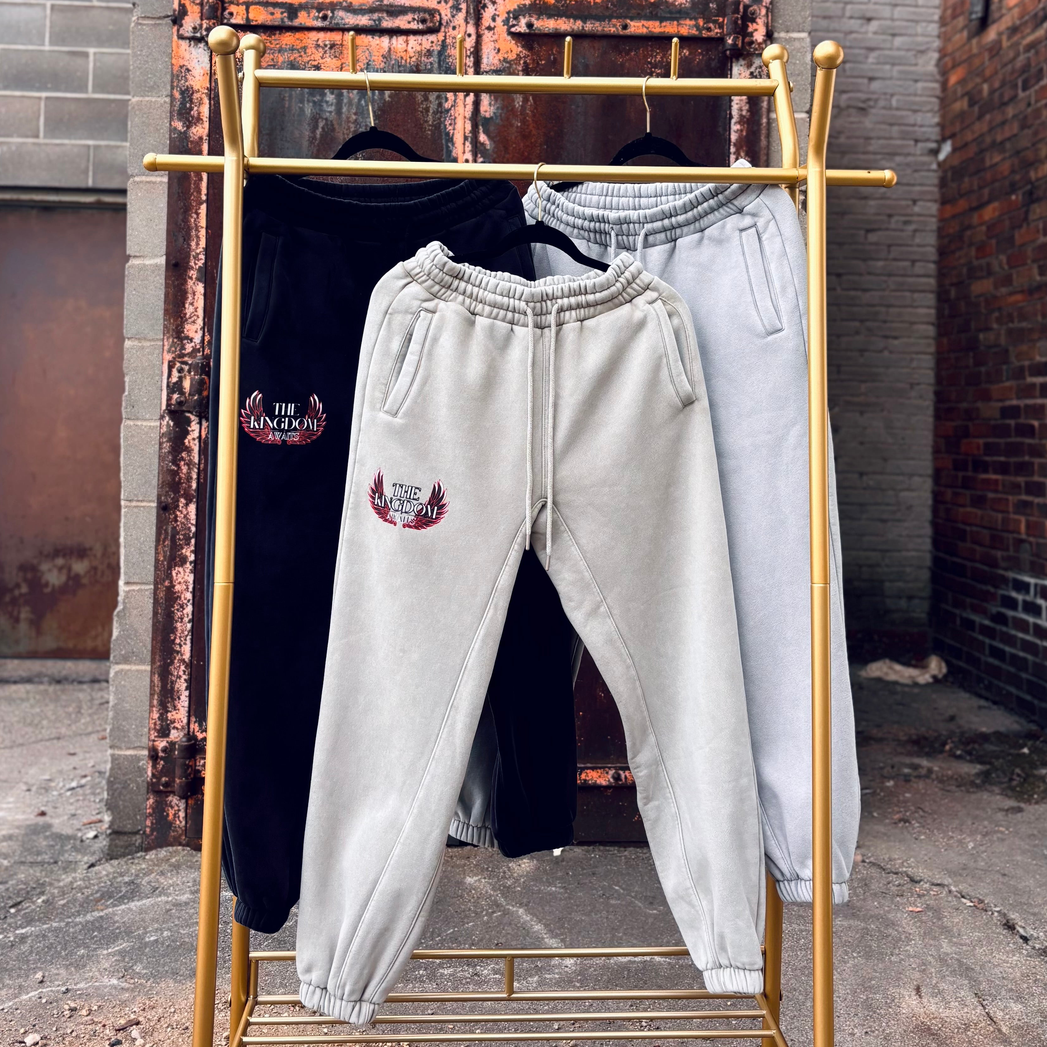 Kingdom Awaits Fleeced Joggers- Mild Apricot