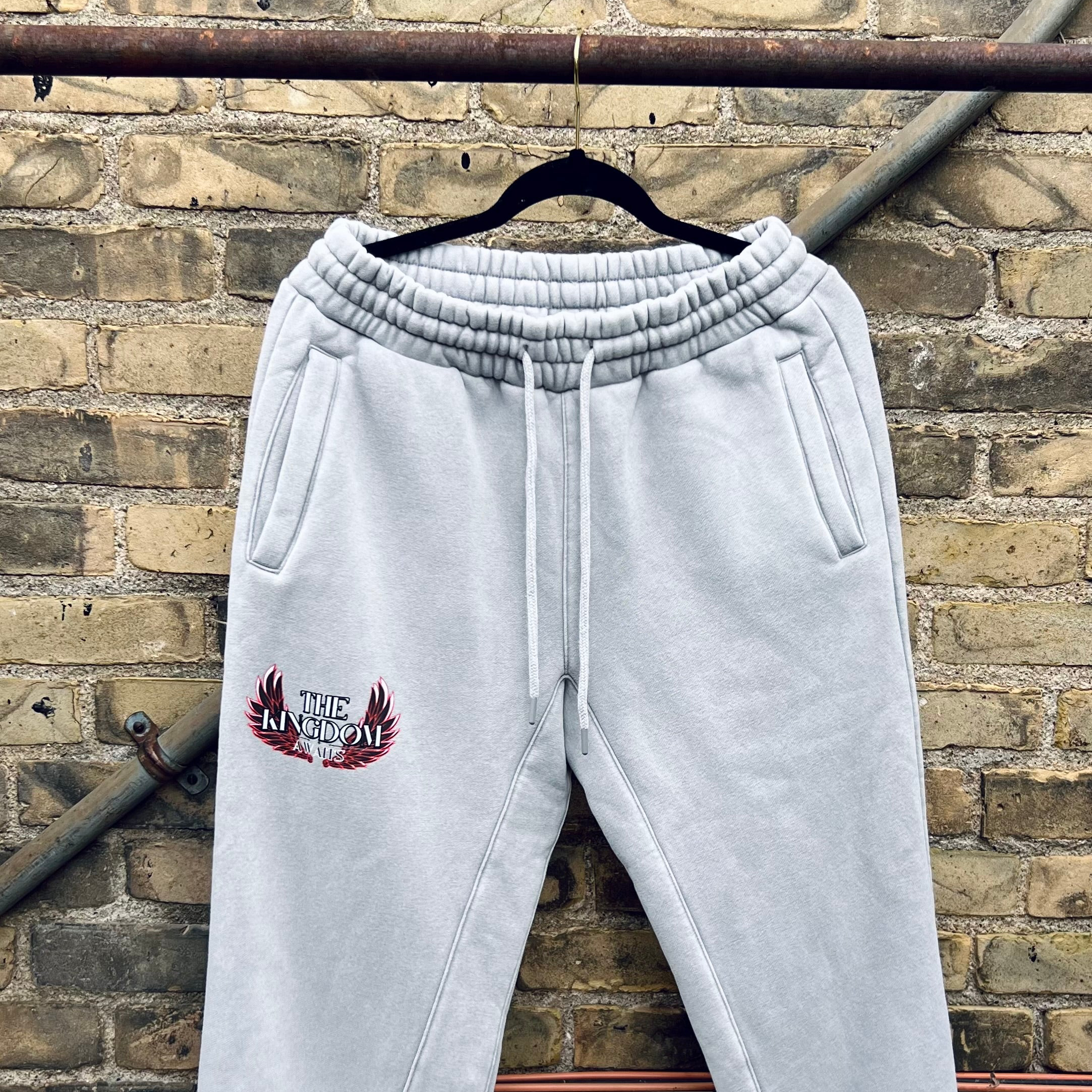 Kingdom Awaits Fleeced Joggers- Light Grey