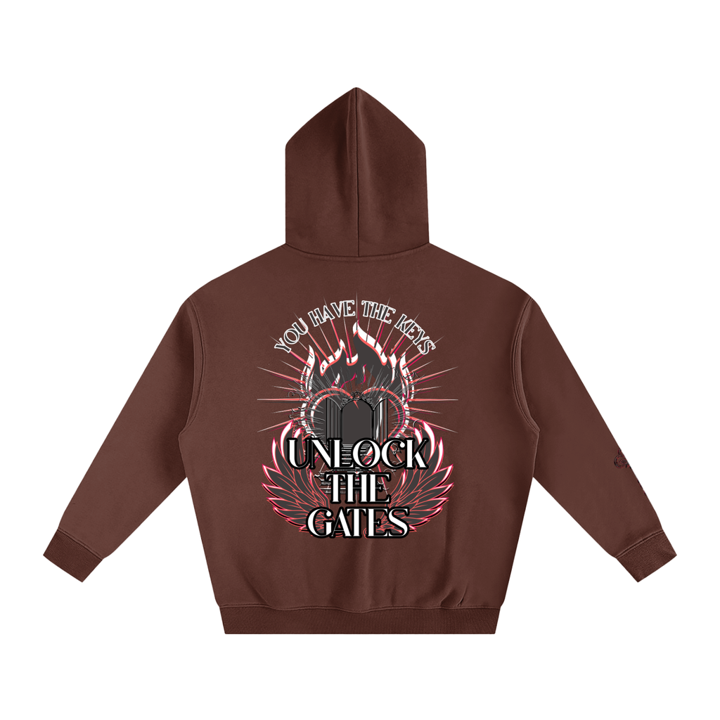 The Kingdom Awaits Fleeced Hoodie- Coffee