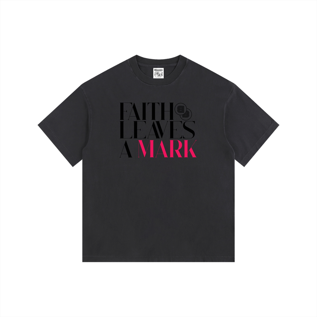 Faith Leaves A Mark Oversized Tee- Black