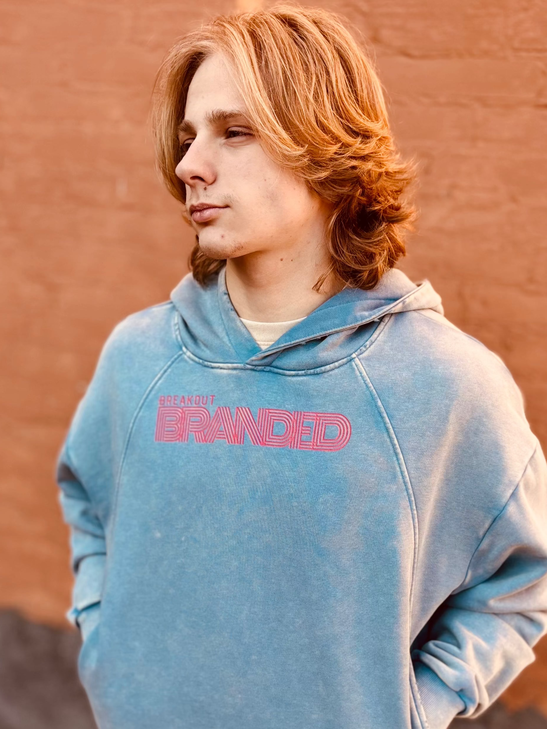 Leave A Mark - Vintage Washed Frayed-Hem Hoodie