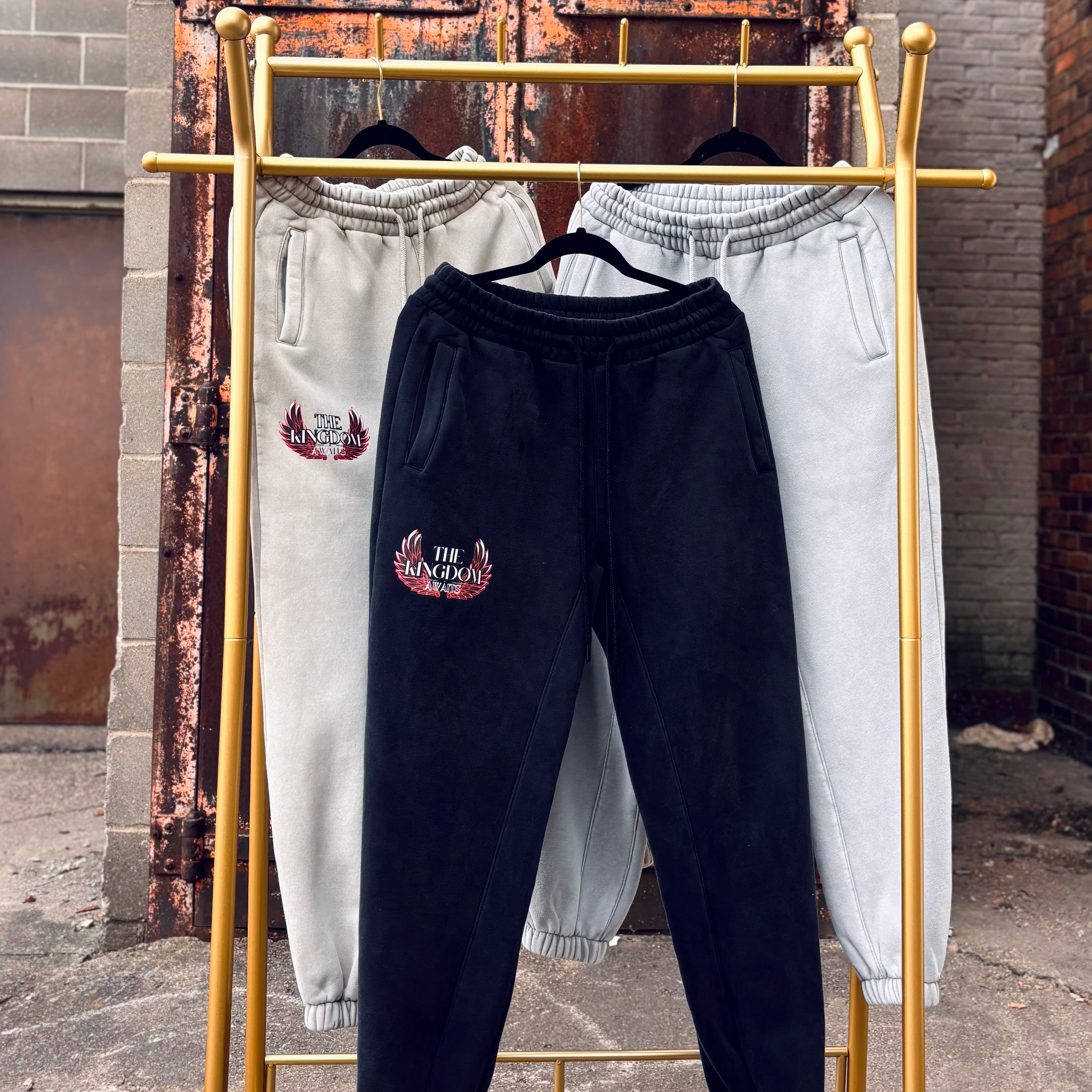 Kingdom Awaits Fleeced Joggers- Black