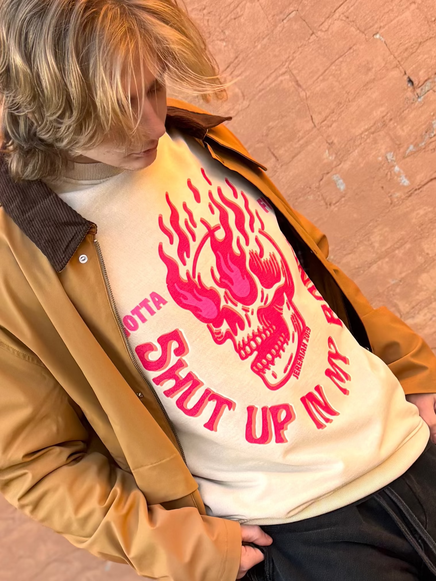 Gotta Fire - Face Forward - Vintage Wash Oversized Crew Sweatshirt