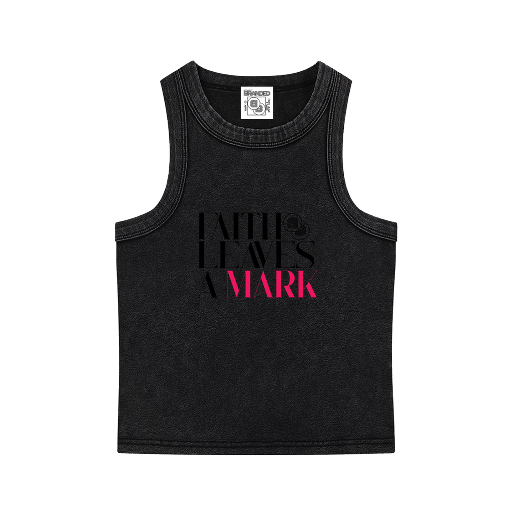 Faith Leaves A Mark Vintage Tank- Black
