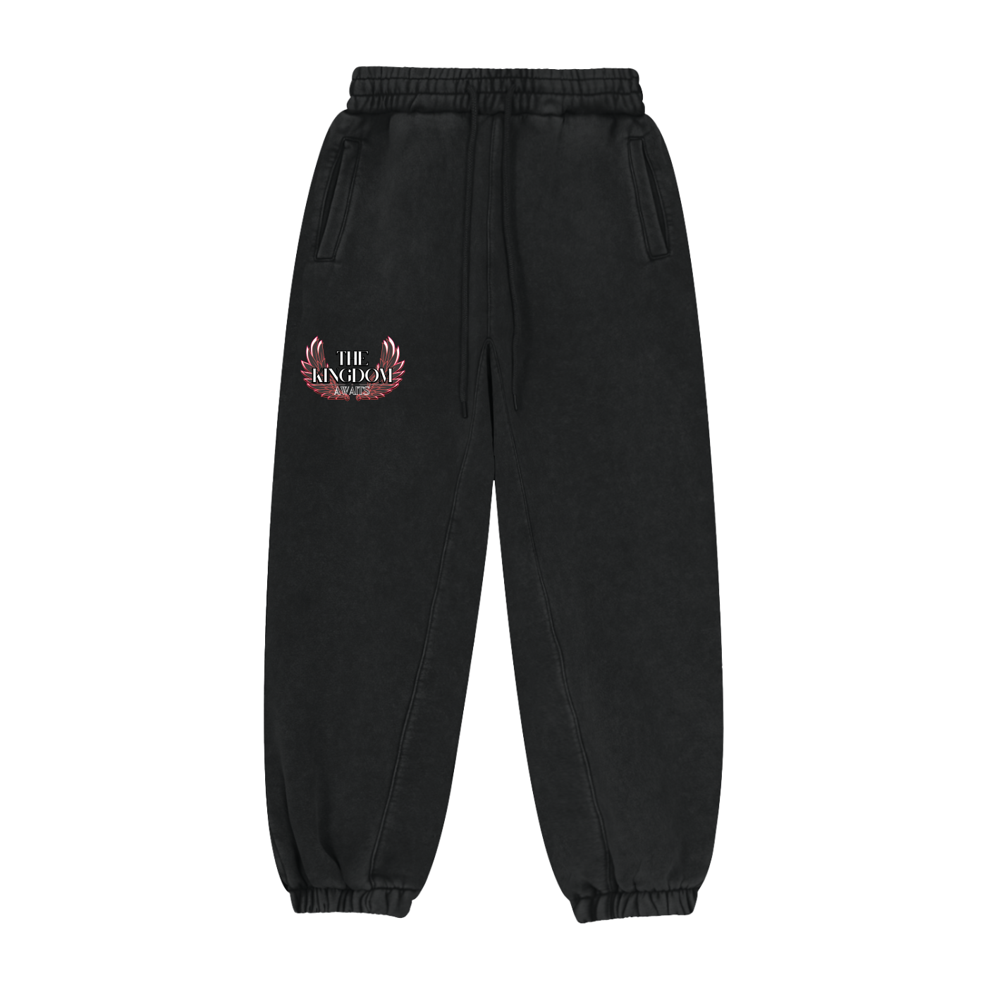 Kingdom Awaits Fleeced Joggers- Black