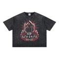 The Kingdom Awaits Boxy Tee - Washed Black