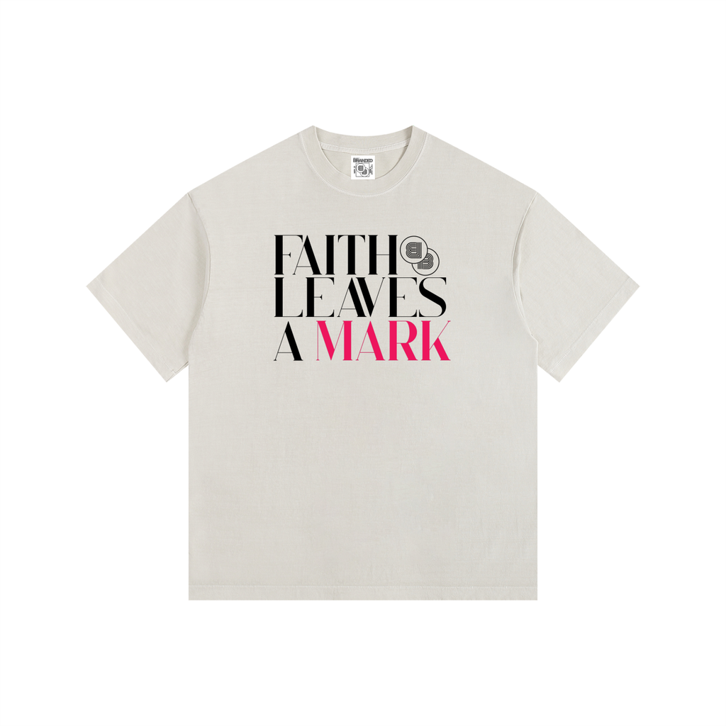 Faith Leaves A Mark Oversized Tee- Apricot