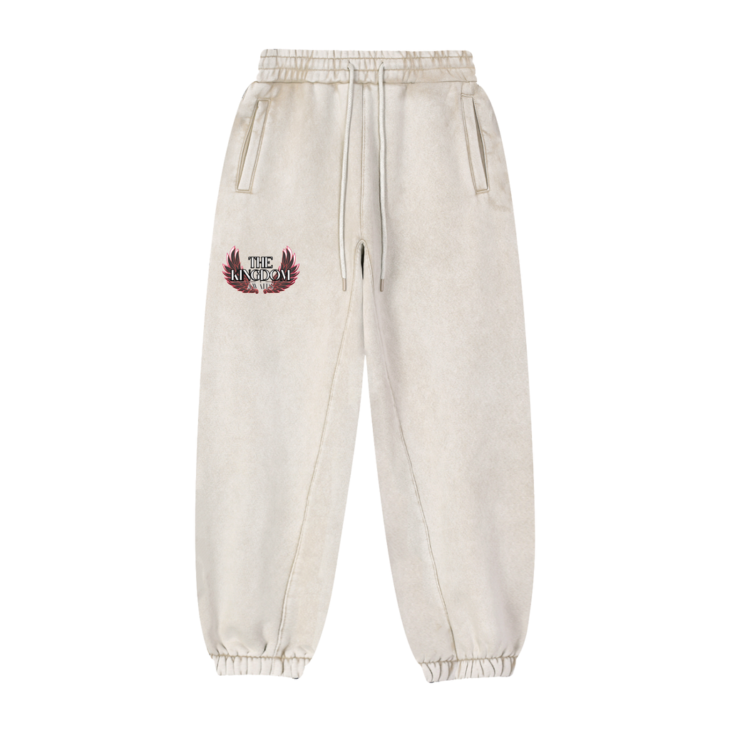 Kingdom Awaits Fleeced Joggers- Mild Apricot